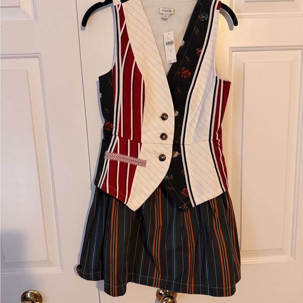 Maeve Mixed-Print Vest Twofer
Mini Dress